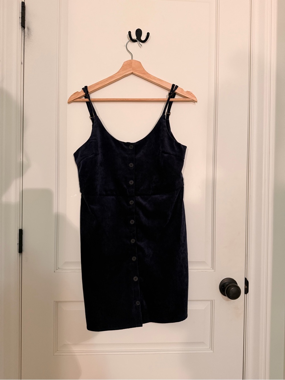 Urban Outfitters Cooperative Corduroy Button-Front Dress | Navy | S